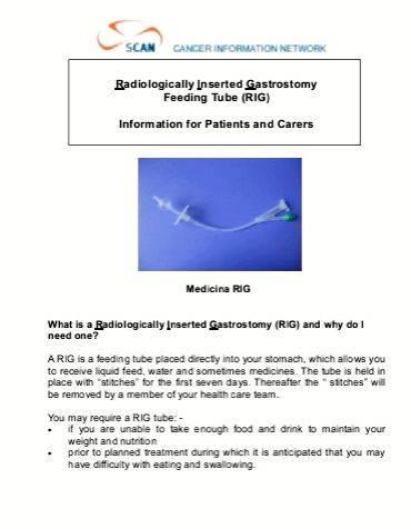 Radiologically inserted gastrostomy guidelines for writing survival times