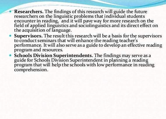 Reading comprehension difficulties thesis proposal empirical studies