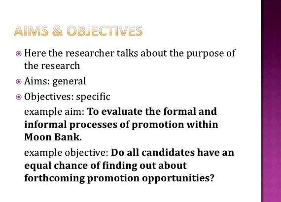 Dissertation objectives