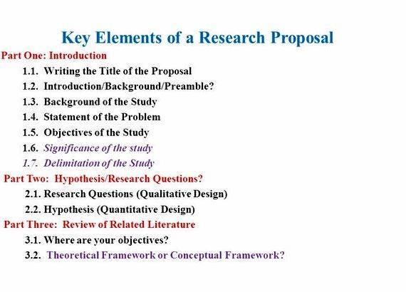 Research proposal background of the study in thesis literature to demonstrate the need