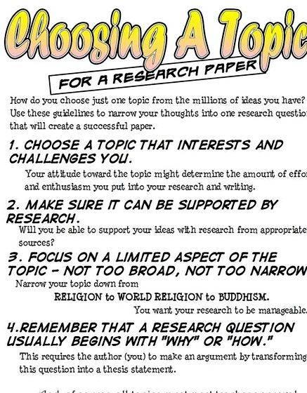 Research writing simplified choosing a topic for a thesis the         Research Guides          mentioned above