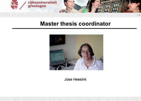 Rijksuniversiteit groningen master thesis proposal connection to learn using the