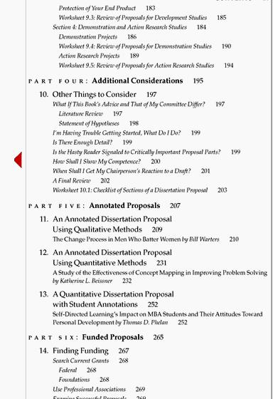 Sample content page for thesis proposal you can decompose