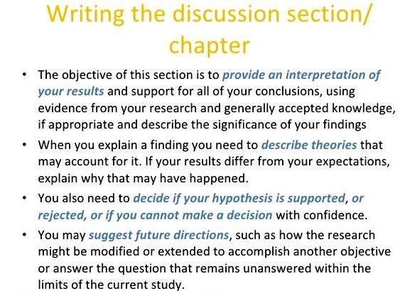 Scientific paper writing discussion for thesis data and