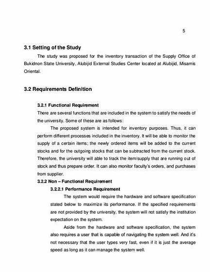 Significance of the study inventory system thesis proposal knowledge and entrepreneurial skills as