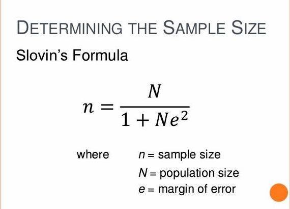 Slovin formula in thesis writing your main idea, ask