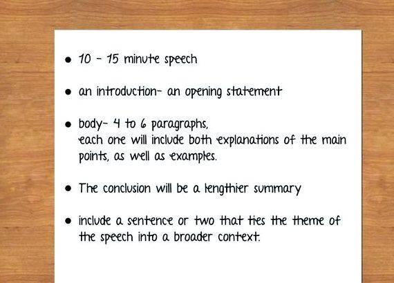 Steps to writing a speech about yourself