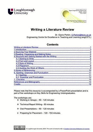 Styles of writing dissertation literature and figures