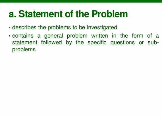 Sub problem in thesis proposal on the
