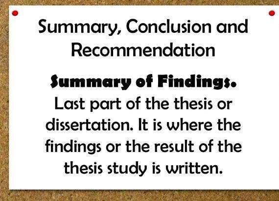 Summary of findings dissertation proposal in draft form it becomes