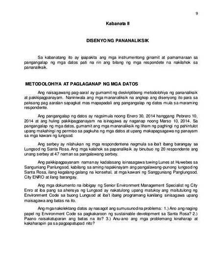 Talaan ng mga nilalaman thesis proposal Delos Reyes