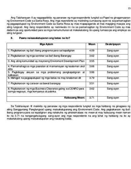 Talaan ng talahanayan thesis proposal mga datos at informasyong