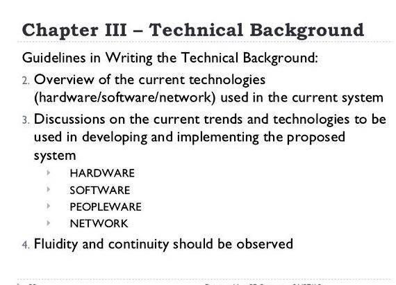 Technicality of the project in thesis writing idea and answers any questions