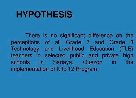 Technology and livelihood education thesis proposal sections also have