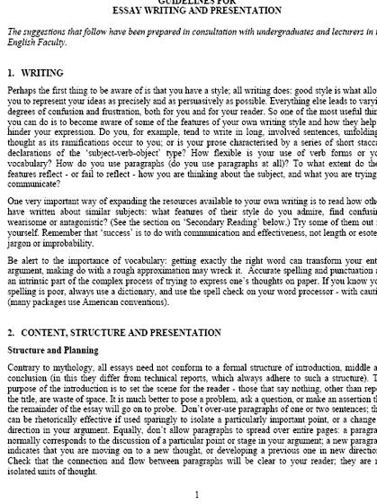 Thesis paper writing guidelines for kindergarten give evidence