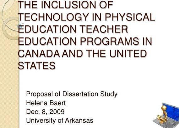 Thesis proposal in physical education and study