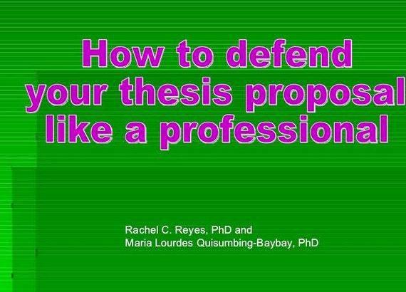 Thesis proposal powerpoint presentation sample Did you include the methods
