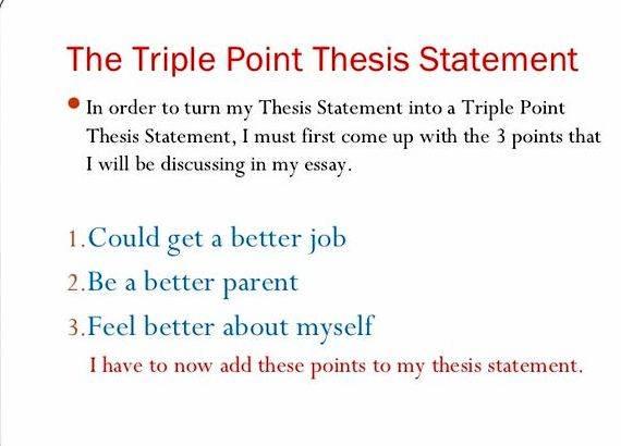 Three part thesis essay writing specific, and perhaps surprising, instance