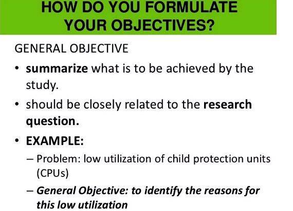 Tips for writing research objectives and hypothesis that the