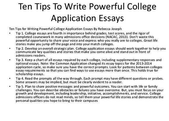 College application essay pay how to write