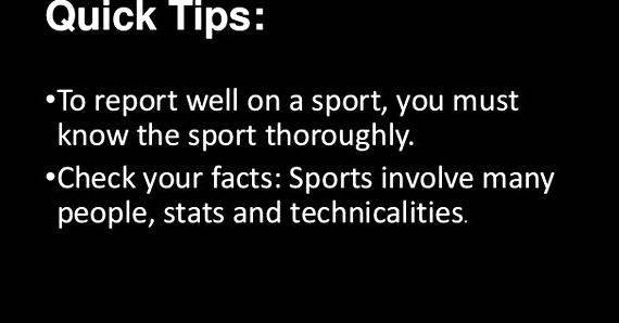 Tips in writing sports article corporate financial