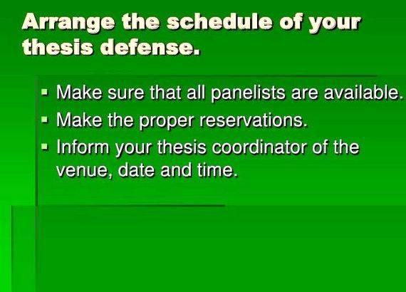 Tips on thesis proposal defense presentation The lone exception is