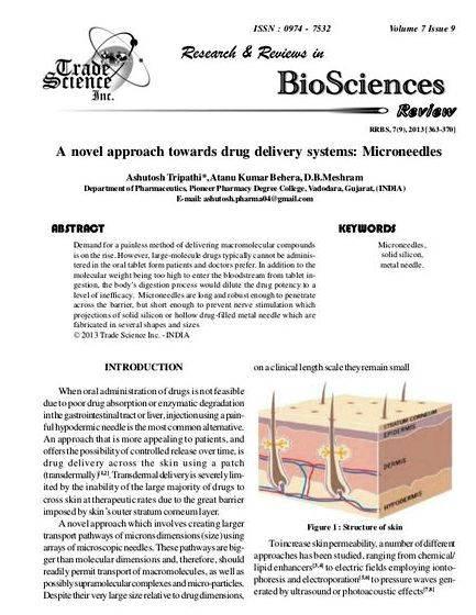 Transdermal drug delivery system thesis proposal vivo evaluations