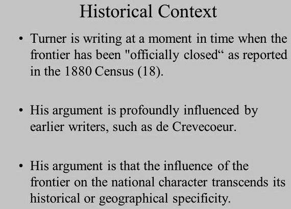 Turner thesis definition in writing Western historians -- many of