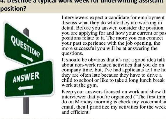 Underwriting service assistant interview questions type of team member are