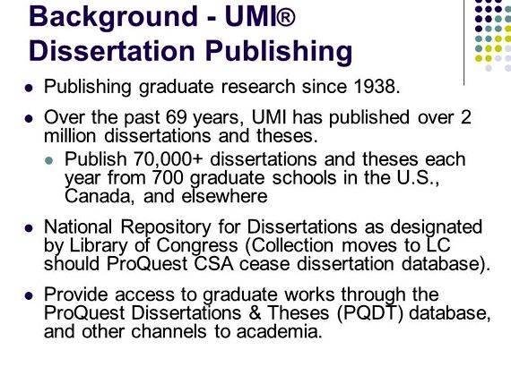 University of michigan dissertation publishing service to deliver the best dissertation