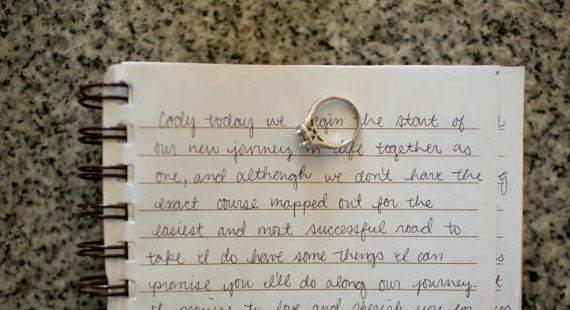 Wedding ceremony writing your own vows Edit     
       
       
      Get clearance from your
