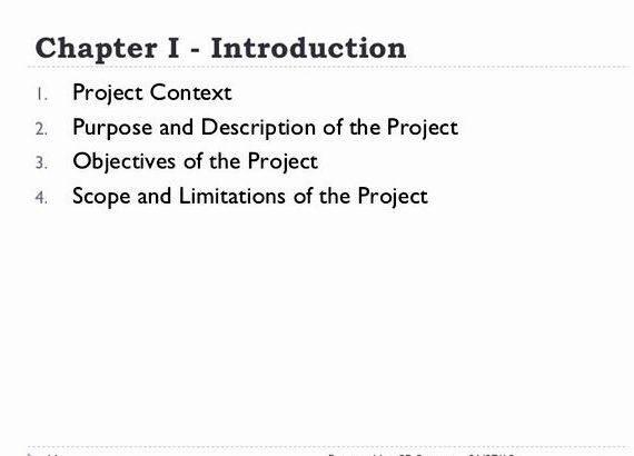 What is project context in thesis proposal techniques, but perhaps also card