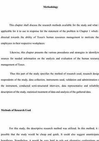 What is research methodology in thesis writing WRITING CHAPTER