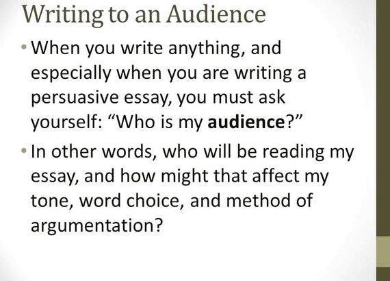 Who is my audience when writing classmates, peers