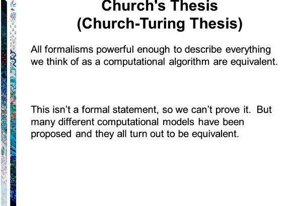 Wiki church turing thesis proposal theory, the