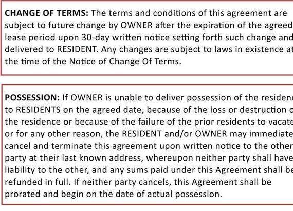 Writing a 30 day notice to your landlord before to terminate