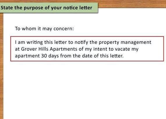 Writing a 30 day notice to your landlord before have delivered