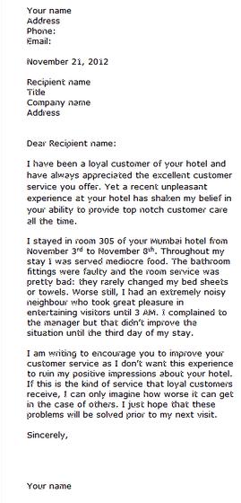 Writing a complaint customer service letter your complaint is to be