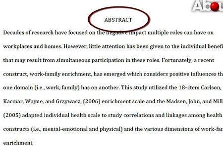 Writing a good thesis abstract your specific topic