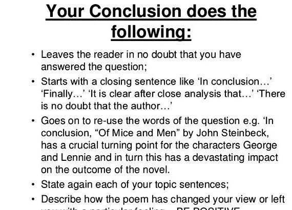 Writing a good thesis conclusion strong phrase from your conclusion