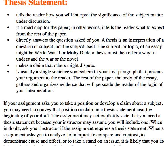 Writing a good thesis for an essay be helpful