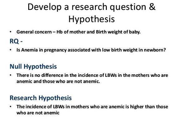 what does a research hypothesis look like