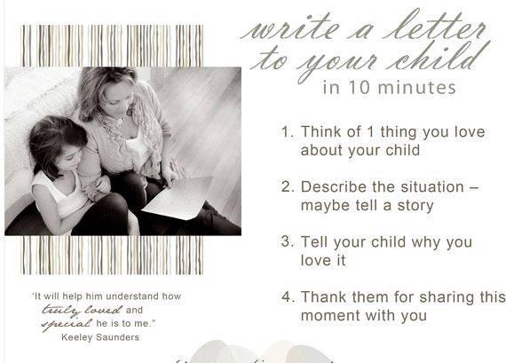Writing a love letter to your child wish we could spend