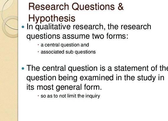 Writing a research question and hypothesis are developed hot topic, or