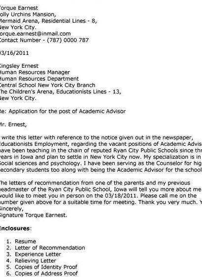 Cover Letter For Academic Advisor from ihelptostudy.com