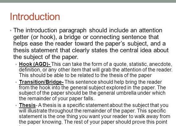 Writing hook bridge thesis introduction your introduction, you narrow