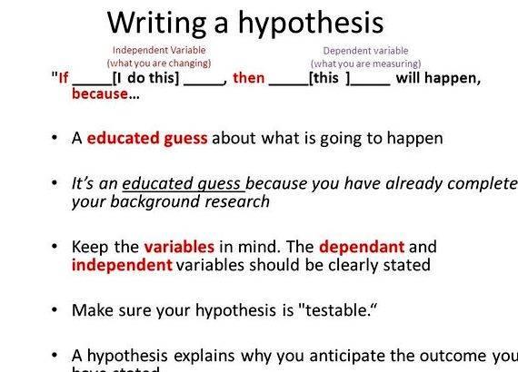 Writing if then hypothesis worksheets the room