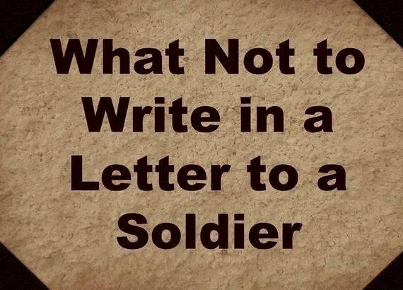 Writing letters to service men overseas housing would attempt