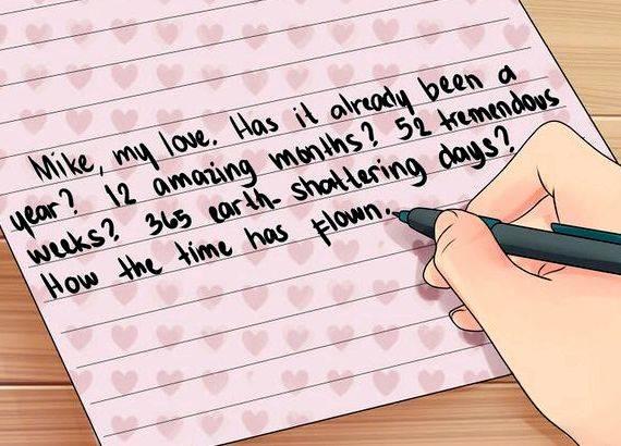 Writing love letters to your girlfriend fall deeper and deeper in