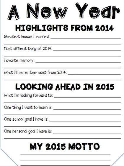 Writing new years resolutions with your students are lucky slips of paper to each